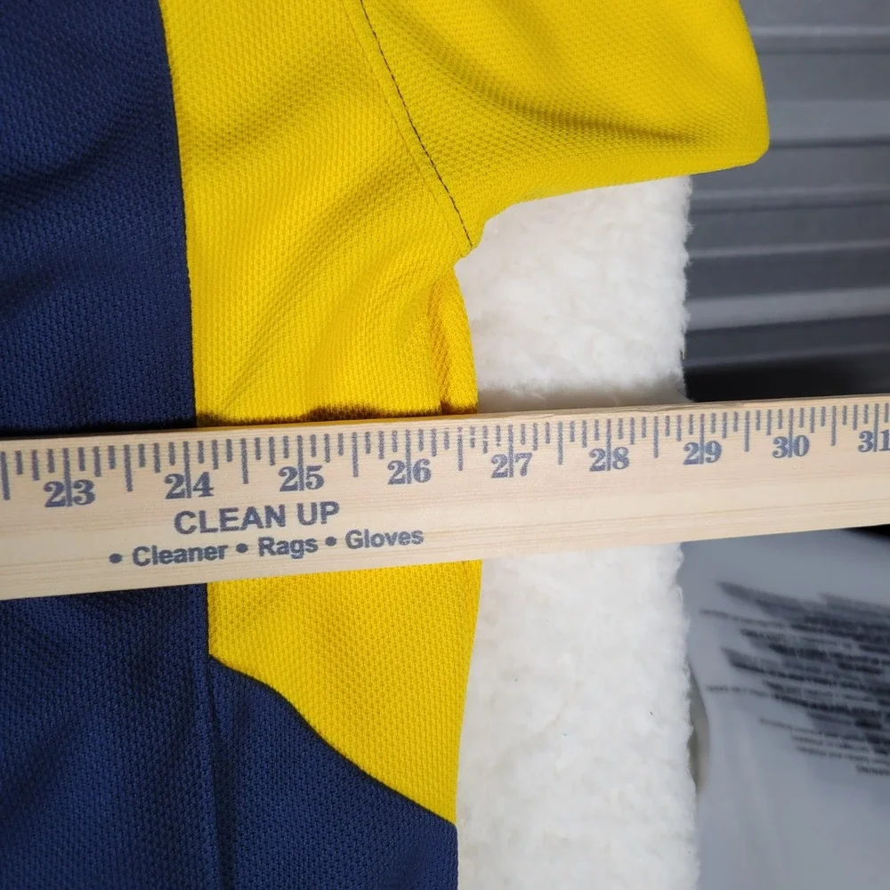 Nike Polo Shirt Mens XXL Blue Michigan Wolverines Dri-FIT Colorblock Authentic - Picture 12 of 16